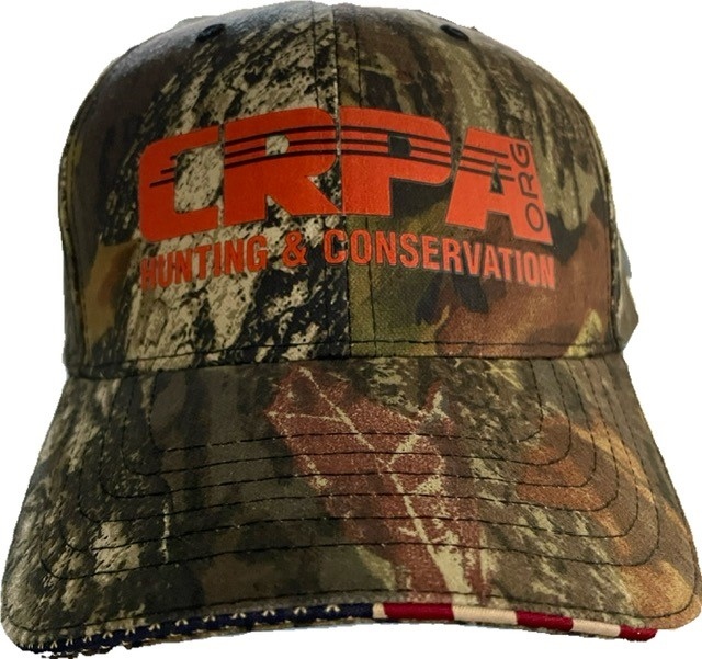 Product Description: Show your support for 2nd Amendment rights from top to bottom with our new CRPA Camo hat!</br> CRPA Camo Hat
