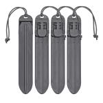 Product Description: MOLLE Sticks let you quickly attach a MOLLE pouch onto PALS webbing in seconds; then quick-release it and pass it to your buddy in need.</br></br>MADE-IN-USAby National Molding, the most trusted military hardware supplier in the world, the Duraflex® MOLLE Stick is a giant leap forward from conventional MOLLE / PALS attachment systems: No more frustration working with those ties and clips.</br></br>Made of high tensile strength Acetal polymers, MOLLE Stick's rigid body allows for easy threading through webbing, while the top latch securely locks onto your gear.</br></br>Removing the MOLLE Stick is even easier: A firm pull-forward on the cord unlocks the top latch, followed by an upward pull removing the MOLLE Stick from the webbing.You can also bridge the pull cords together to enable the fastest one-handed removal of multiple MOLLE Sticks.</br></br>Remember, if it takes you minutes to weave a piece of floppy ties, and cannot quick-releasein urgent situations(with/without a tool), you are not prepared when seconds matter.</br></br>See how they work here.</br></br>Specs & Features</br></br>Size: 1” wide x 5.75” long</br></br>Attach any Vanquest accessory and other MOLLE/PALS-compatible accessories to other VANQUEST bags / packs.</br></br>No tools necessary and attaches easily</br></br>Made in USA of high tensile strength Acetal polymer by National Moulding / Duraflex</br></br>Sold in a pack of 4 sticks</br> Vanquest Molle Sticks