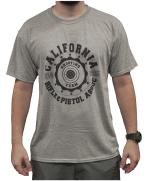 Product Description: Gear up! Gray t-shirt with black logo.</br></br>Male model is 5'10" and is wearing size L.</br></br>Female model is 5'2" and is wearing size M.</br> CRPA Shooting Team Adult T-Shirt