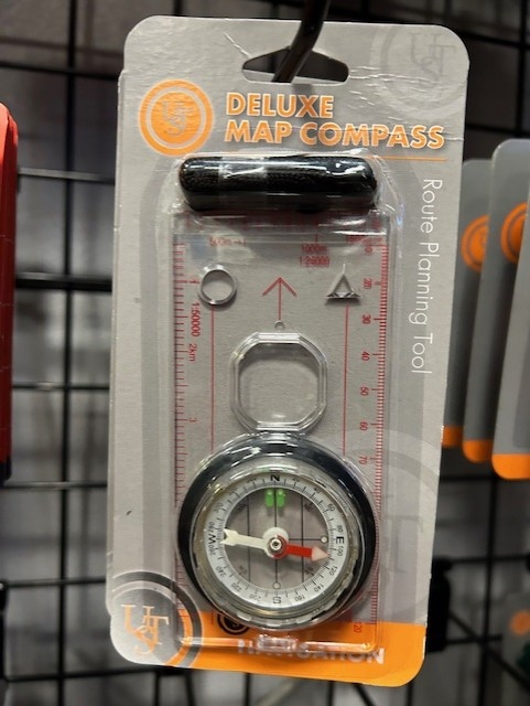 Product Description: Deluxe Map Compass is a liquid-filled compass with swivel bezel.</br> UST Brand Deluxe Map Compass