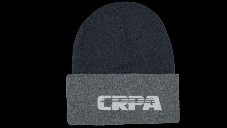 Product Description: Keep warm while showingyour CRPA Support! Made of high quality materials and sporting the CRPA logo. Our new Beanie is sure to bea hit. Give as a gift or treat yourself!You'll look sharp while wearingit to your chapter meeting, event or your CRPA training class.</br> Blue and Grey CRPA Beanie