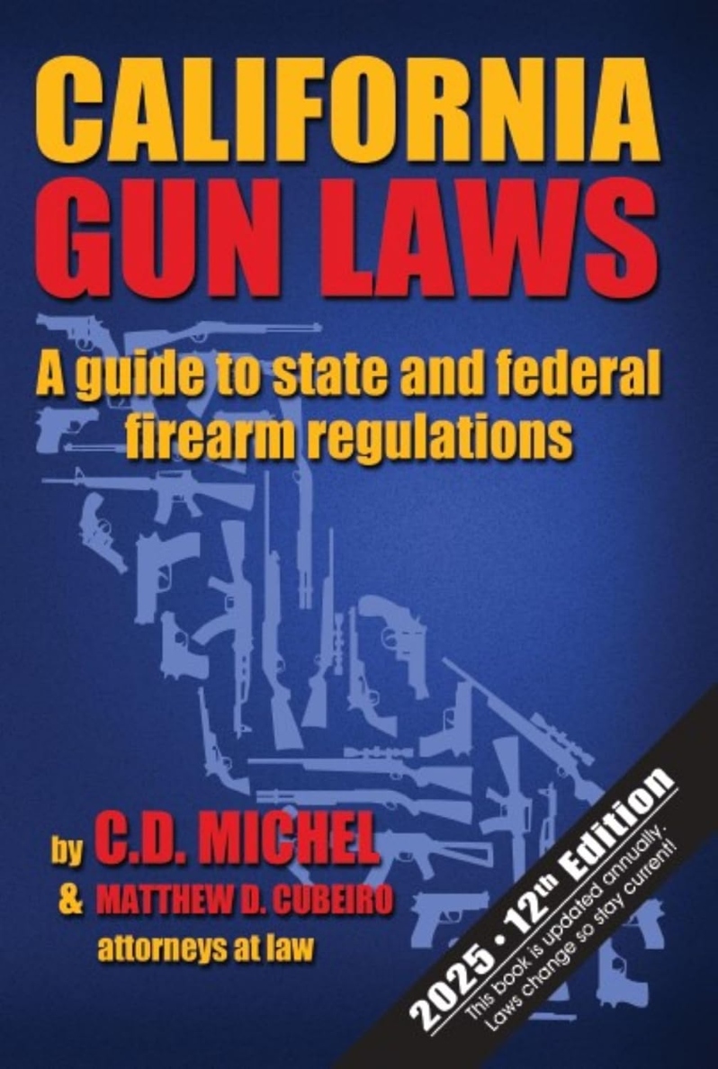 Product Description: 12th Edition of the California Gun Laws Book. Get it Now!</br></br>A comprehensive resource on all gun laws in California and what you need to know to be a lawful gun owner in the state. California is constantly trying to change the laws on gun owners, and we are here to make sure you know the latest.</br></br>Proceeds gotowards the vital fight in the courts for your Second Amendment rights! Limited number this year, so order soon.</br></br>Get yours today!</br> 2025 California Gun Law Book 12th Edition