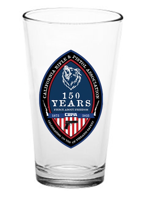 Product Description: 150th Beer Glass</br> CRPA 150th Anniversary Pint Glass
