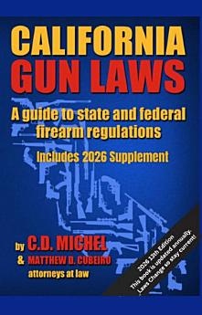 Product Description: The California Gun Laws Book is back in 2026 with an updated look offered as an e-book. The e-book is downloadable and allows the owner to search topics easier.</br></br>Click the link to order yours today!https://play.google.com/store/books/details?id=hwXCEQAAQBAJ&mc_cid=90c5473a8a&mc_eid=1bcdc8b011&mc_cid=fc925e0261&mc_eid=1bcdc8b011</br> 13th Edition California Gun Laws (e-book)